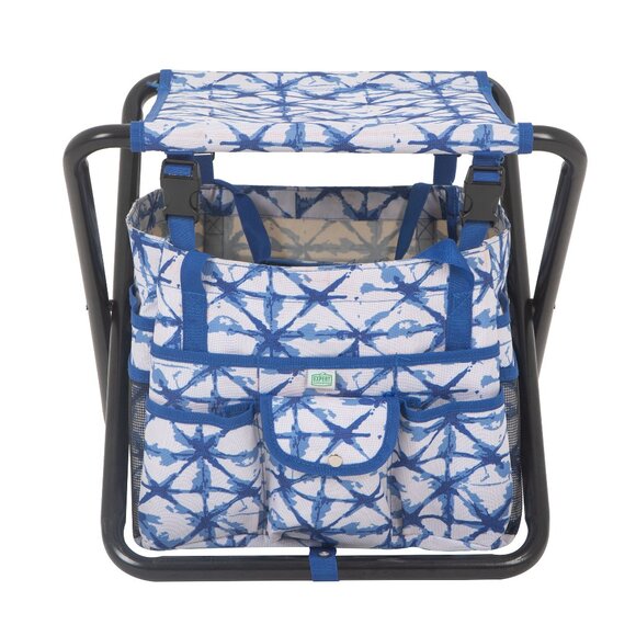 Gardening Stool w/ Detachable Tote:  Blue.  Folding. Sturdy.  New.  Unopened - Picture 8 of 9